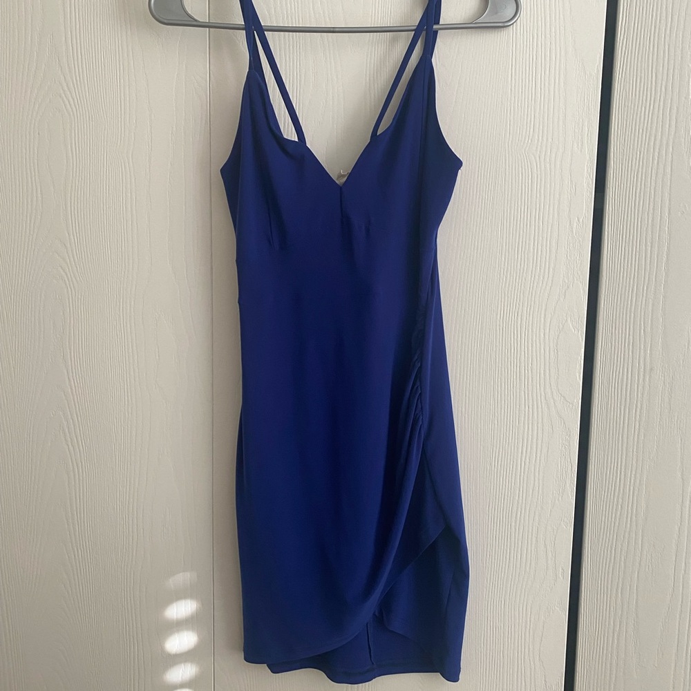 Royal blue mini dress